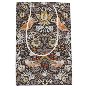 Sac Cadeau Moyen William Morris Fraise Voleuse Charbon Ochre