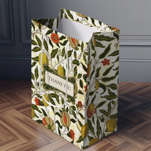Sac Cadeau Moyen William Morris Motif de grenade Lemons Fruits (Créateur téléchargé)