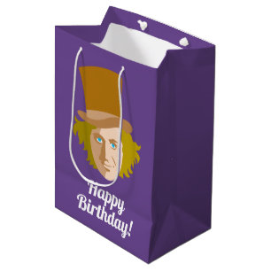 Sac Cadeau Moyen Willy Wonka Stenciled Face Graphic