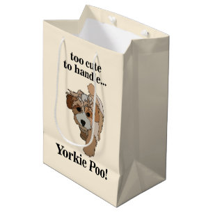Sac Cadeau Moyen Yorkie Poo Yorkipoo Chien Mignon