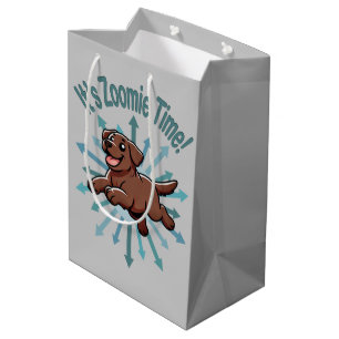 Sac Cadeau Moyen Zoomie Time Chocolate Lab