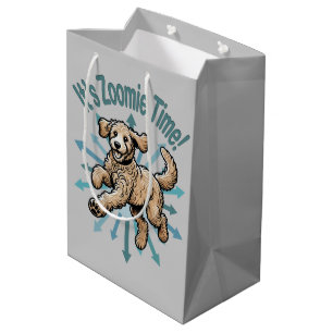 Sac Cadeau Moyen Zoomie Time Golden Doodle