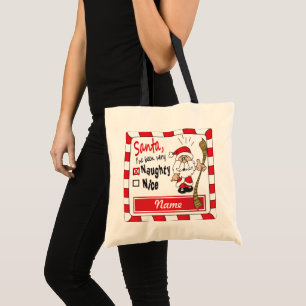 Sac cadeau Naughty ou Nice Père Noël   Nom DO-IT