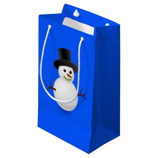 Sac Cadeau Noël Bonhomme de Neige (Devant Angle)