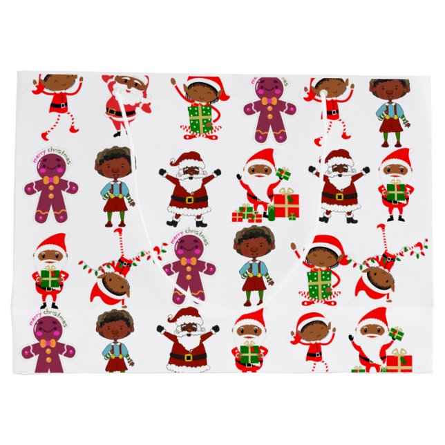 Sac cadeau Noir de Noël (Dos)