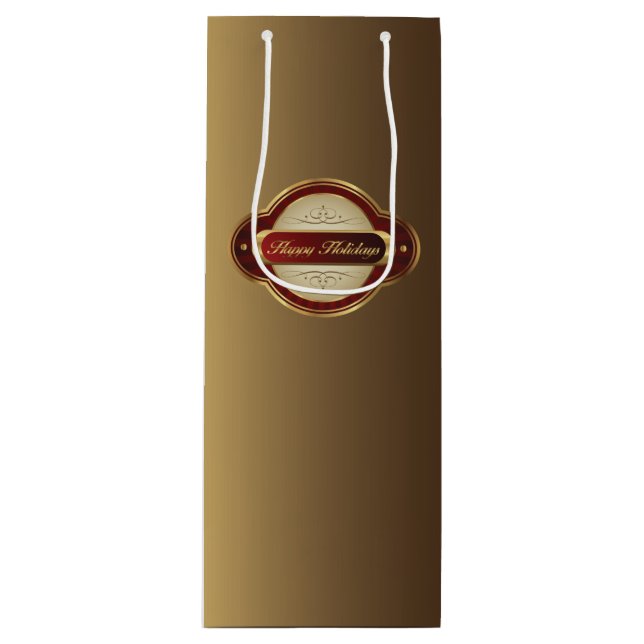 Sac cadeau Or & Vin Bourgogne (Devant)