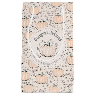 Sac Cadeau Orange & Crème Petit Citrouille Bébé Félicitations
