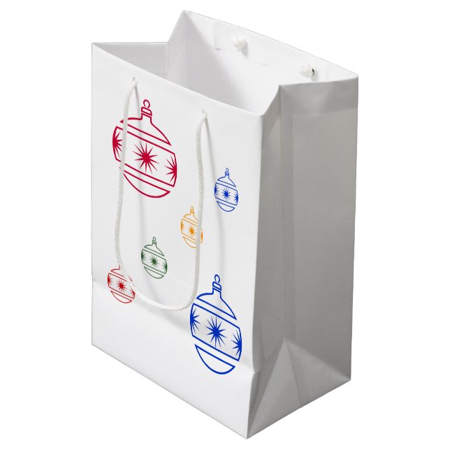 Sac cadeau - Ornements de Noël (Devant Angle)
