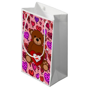 Sac cadeau Ours en peluche de Saint-Valentin