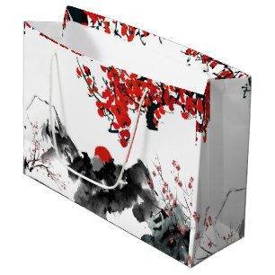 Sac cadeau paysage japonais