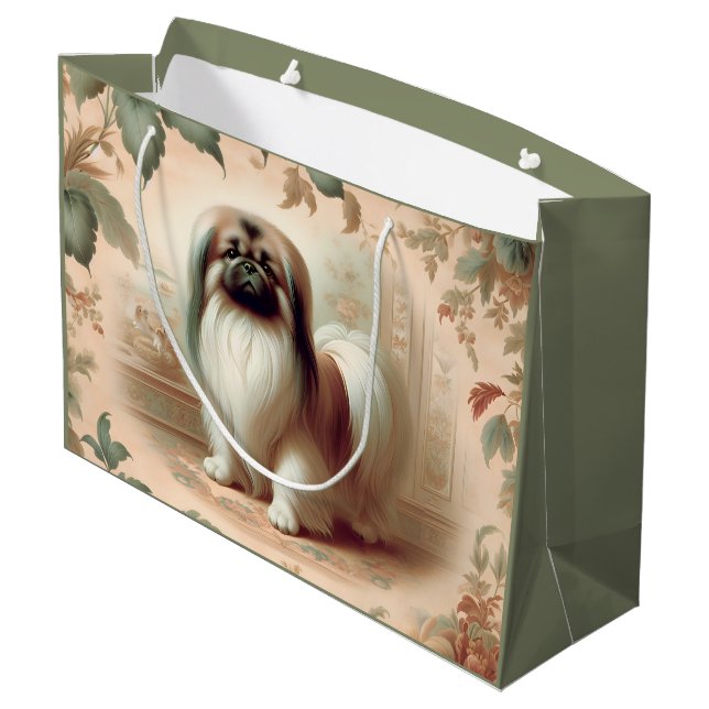 Sac cadeau Pekingese vintage (Dos Angle)