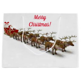 Sac cadeau père Noël et Reindeer