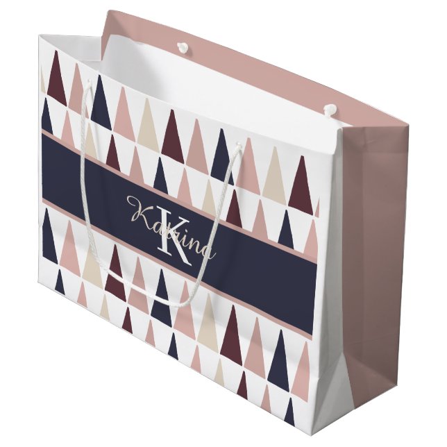Sac cadeau personnalisé avec monogramme (Devant Angle)