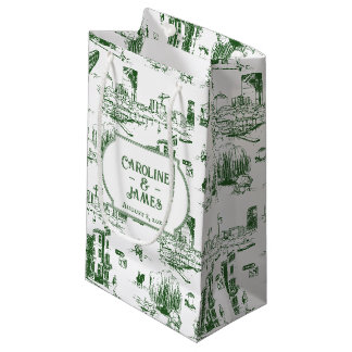 Sac cadeau personnalisé Boston Toile Forest Green