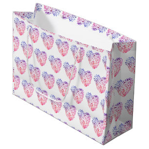 Sac cadeau personnalisé de dessin cardiaque