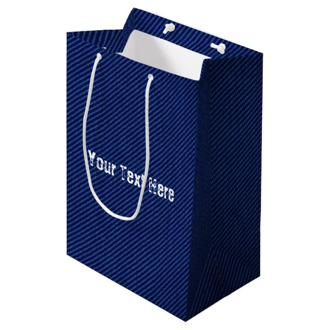 Sac cadeau personnalisé Faux Blue Jeans (Devant Angle)
