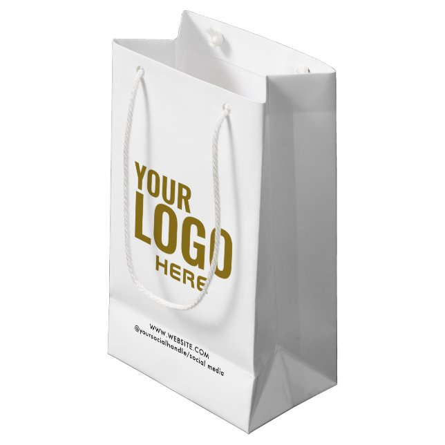 Sac Cadeau Personnalisé Noir Entreprise Logo En Gr (Devant Angle)