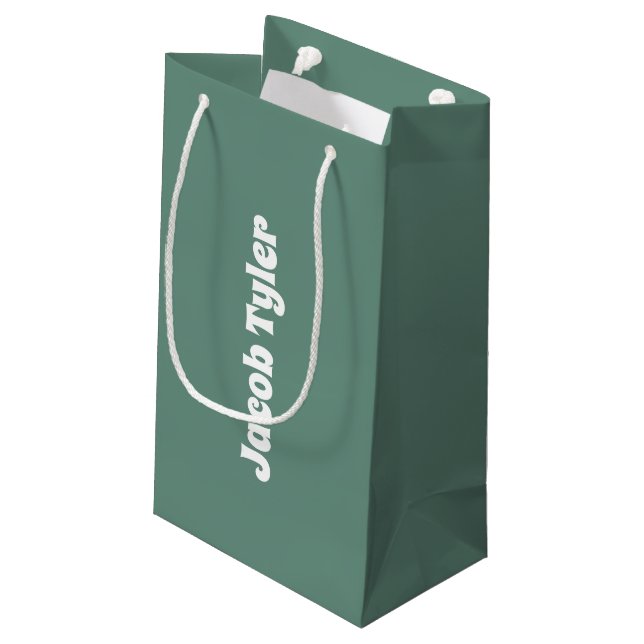 Sac cadeau personnalisé Ocean Turquoise (Dos Angle)