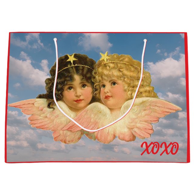 SAC CADEAU PERSONNALISÉ TWIN ANGELS XOXO (Devant)