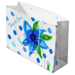 Sac cadeau Polka-Dot Bleu