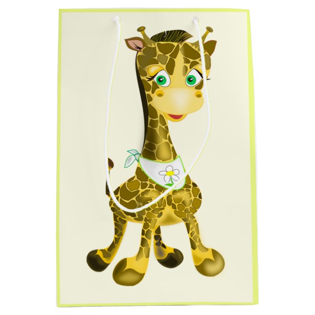 Sac cadeau pour bébé Giraffe - Vos couleurs (Devant)