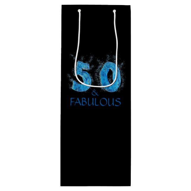 Sac Cadeau Pour Bouteille 50 et fabuleux nage 50e anniversaire (Devant)