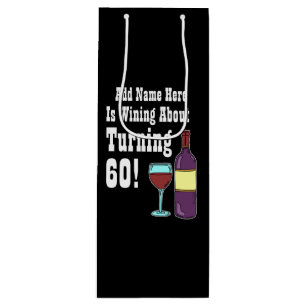 Sac Cadeau Pour Bouteille 60 60e anniversaire à l'affiche
