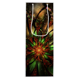 Sac Cadeau Pour Bouteille Abstract fractal flower design