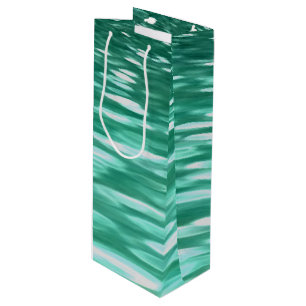 Sac Cadeau Pour Bouteille Abstrait #3 : Shimmer vert