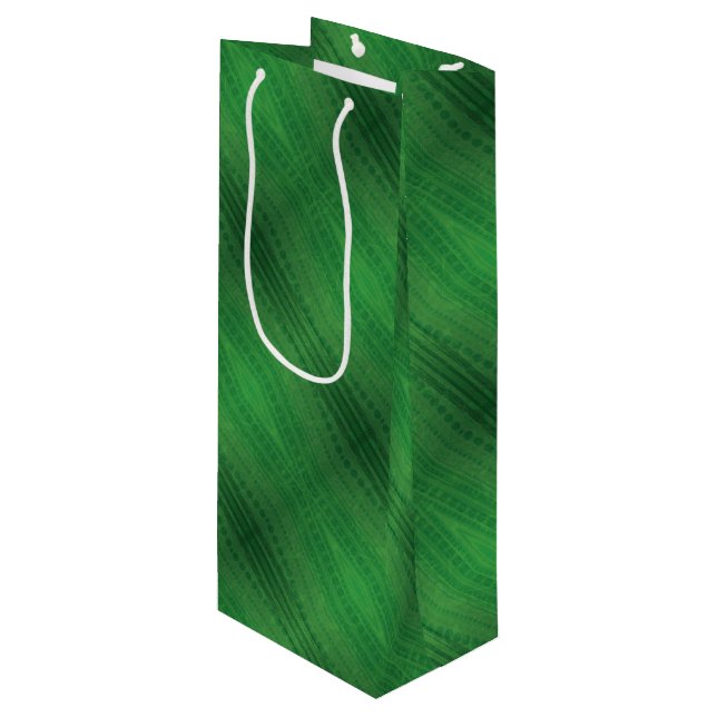 Sac Cadeau Pour Bouteille Acceptation | Motif de Boho écologique (Devant Angle)