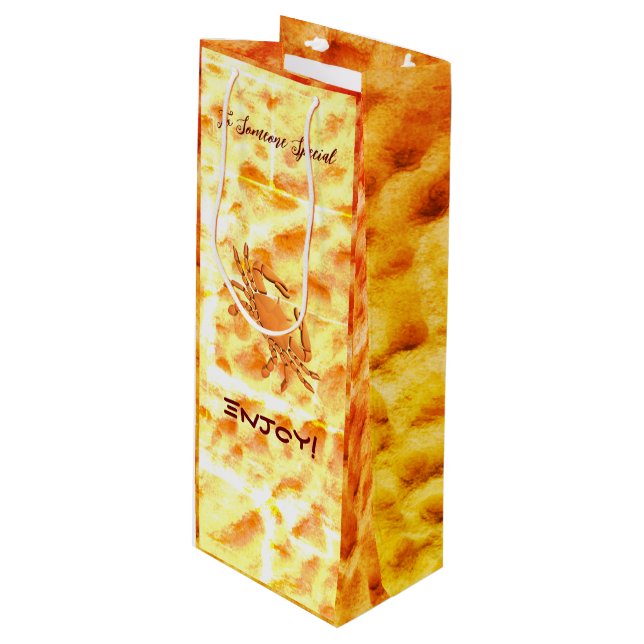 Sac Cadeau Pour Bouteille Anniversaire du cancer (Devant Angle)