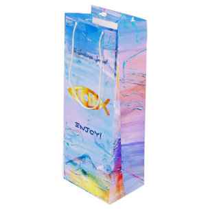 Sac Cadeau Pour Bouteille Anniversaire Fun Pisces Zodiac