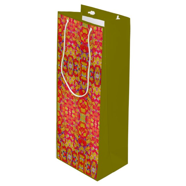 Sac Cadeau Pour Bouteille Art Abstrait 8 (Devant Angle)