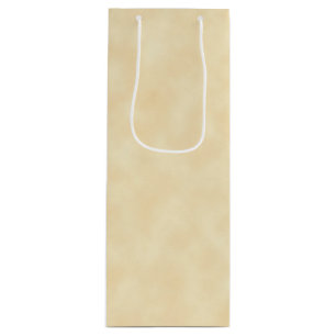 Sac Cadeau Pour Bouteille Aspect de papier parchemin d'antiquité naturel