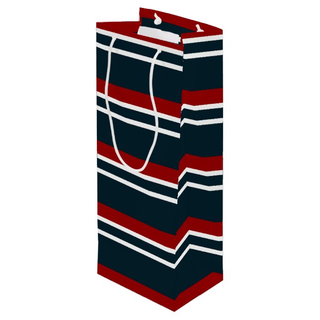 Sac Cadeau Pour Bouteille Bande de tatan rouge rétro (Dos Angle)