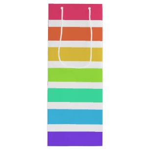 Sac Cadeau Pour Bouteille Bandes arc-en-ciel lumineuses