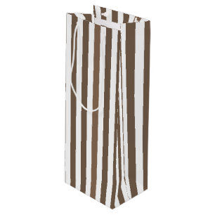 Sac Cadeau Pour Bouteille Bandes de bonbons de couleur et blanc