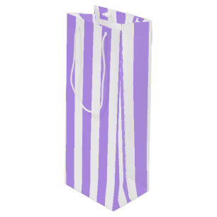 Sac Cadeau Pour Bouteille Bandes de bonbons violettes et blanches