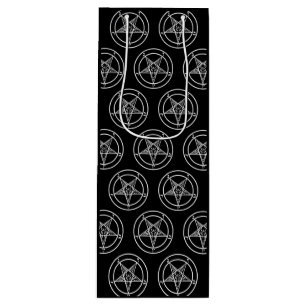 Sac Cadeau Pour Bouteille Baphomet Pentagram Satanique