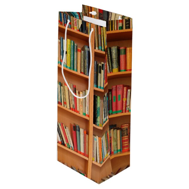 Sac Cadeau Pour Bouteille Bibliothèque Livres Librairie Vêtements de livres  (Devant Angle)