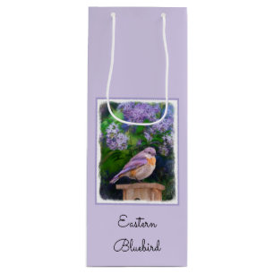 Sac Cadeau Pour Bouteille Bleuet de l'Est en neige - Photo originale
