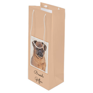 Sac Cadeau Pour Bouteille Bruxelles Griffon Smooth Painting Original Chien A