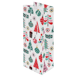 Sac Cadeau Pour Bouteille Cadeau d'hôtesses de Noël. Motif de l'arbre de vac