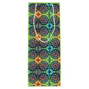 Sac Cadeau Pour Bouteille Celestial Neon Mandala Retro-Moderne