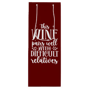 Sac Cadeau Pour Bouteille Charmante Association De Vins