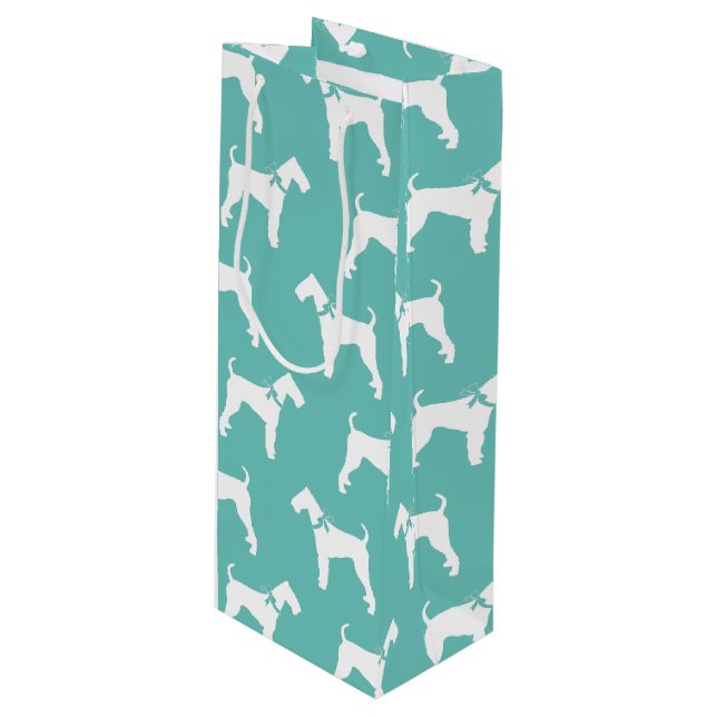 Sac Cadeau Pour Bouteille Chien Chien Chien Airedale (Devant Angle)