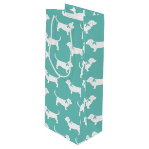 Sac Cadeau Pour Bouteille Chien de Basset Hound Puppy