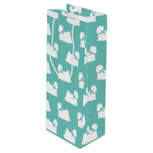 Sac Cadeau Pour Bouteille Chien maltais Chien Chien Chien Coiffure longue