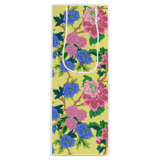 Sac Cadeau Pour Bouteille Chinoiserie Preppy Floral