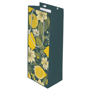 Sac Cadeau Pour Bouteille citron vintage